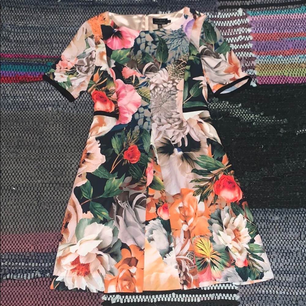 NWOT! Ted Baker floral silk dress